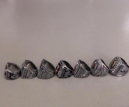 Ohio State Buckeyes College Football National Championship 7 Ring Set (2002, 2008, 2010, 2014, 2014, 2014, 2015)