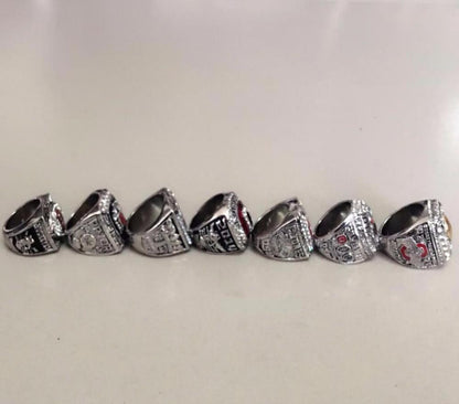 Ohio State Buckeyes College Football National Championship 7 Ring Set (2002, 2008, 2010, 2014, 2014, 2014, 2015)