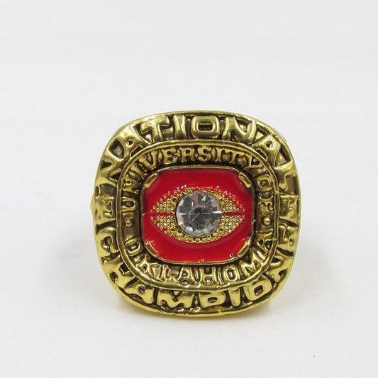 Oklahoma Sooners College Football National Championship Ring (1975)