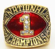 Oklahoma Sooners College Football National Championship Ring (1985)