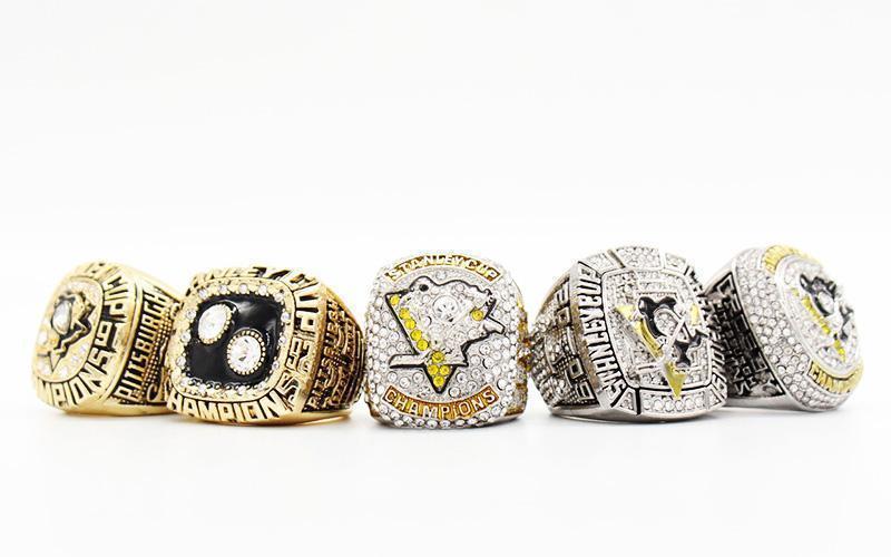 Pittsburgh Penguins Stanley Cup 5 Ring Set (1991, 1992, 2009, 2016, 2017)