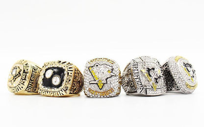 Pittsburgh Penguins Stanley Cup 5 Ring Set (1991, 1992, 2009, 2016, 2017)