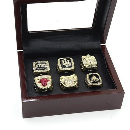 Chicago Bulls NBA Championship 6 Ring Set (1991, 1992, 1993, 1996, 1997, 1998)