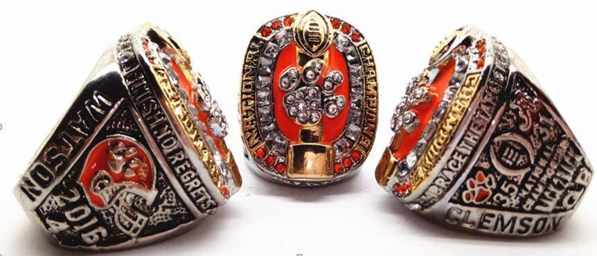 Clemson Tigers College Football National Championship Ring (2016)