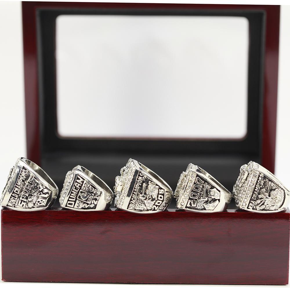 San Antonio Spurs NBA Championship 5 Ring Set (1999, 2003, 2005, 2007, 2014)