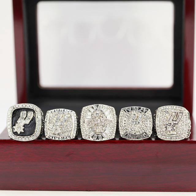 San Antonio Spurs NBA Championship 5 Ring Set (1999, 2003, 2005, 2007, 2014)