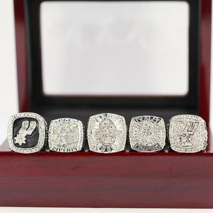 San Antonio Spurs NBA Championship 5 Ring Set (1999, 2003, 2005, 2007, 2014)