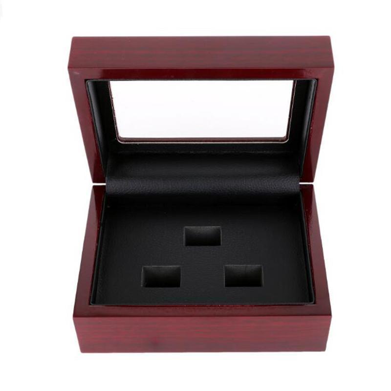 Solid Wooden Box with Clear Display (3 Holes)