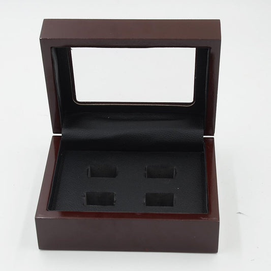 Solid Wooden Box with Clear Display (4 Holes)