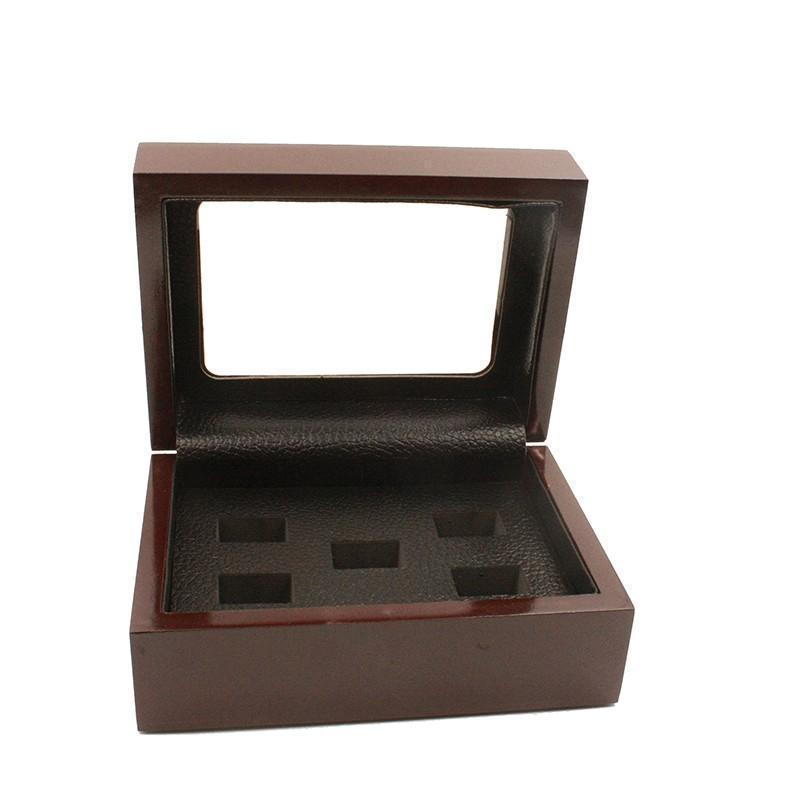 Solid Wooden Box with Clear Display (5 Holes)