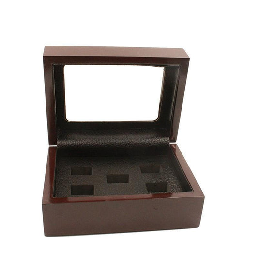 Solid Wooden Box with Clear Display (5 Holes)