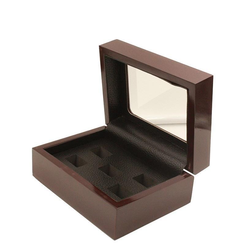 Solid Wooden Box with Clear Display (5 Holes)