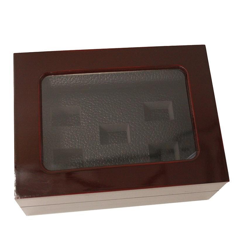 Solid Wooden Box with Clear Display (5 Holes)