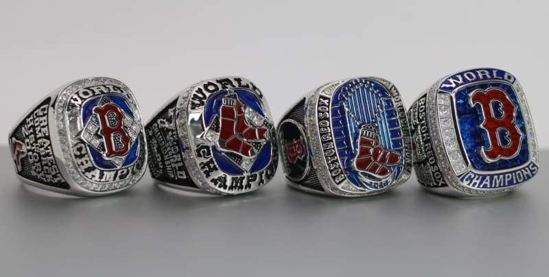Boston Red Sox World Series Ring Set (2004, 2007, 2013, 2018) - Premium Series