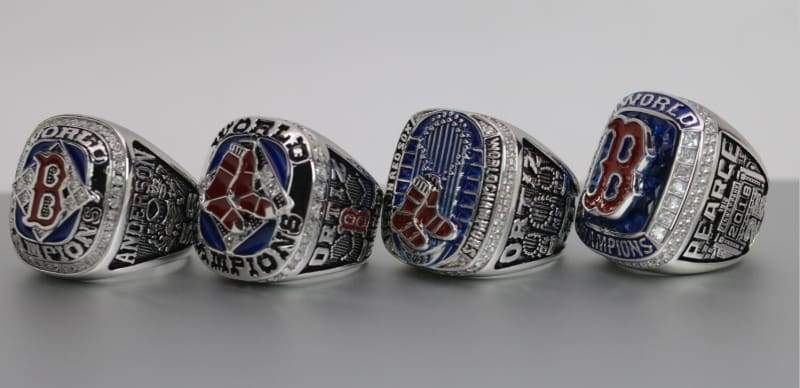 Boston Red Sox World Series Ring Set (2004, 2007, 2013, 2018) - Premium Series