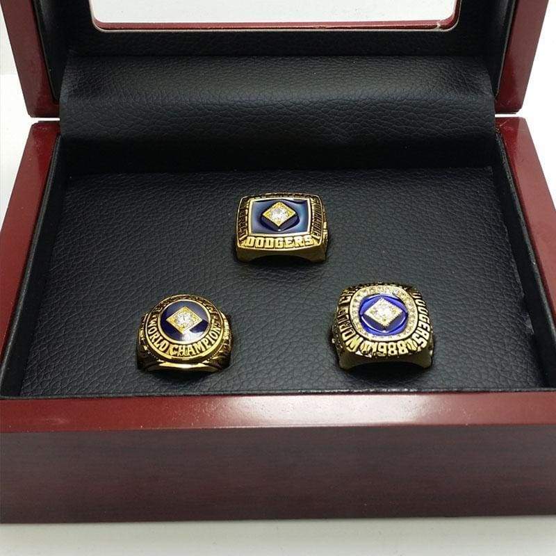 Los Angeles Dodgers World Series Ring Set (1955, 1981, 1988) - Premium Series
