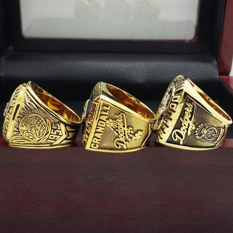 Los Angeles Dodgers World Series Ring Set (1955, 1981, 1988) - Premium Series
