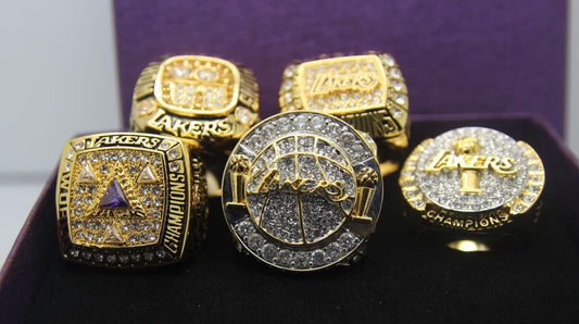Los Angeles Lakers NBA Championship Ring Set (2000, 2001, 2002, 2009, 2010) - Premium Series