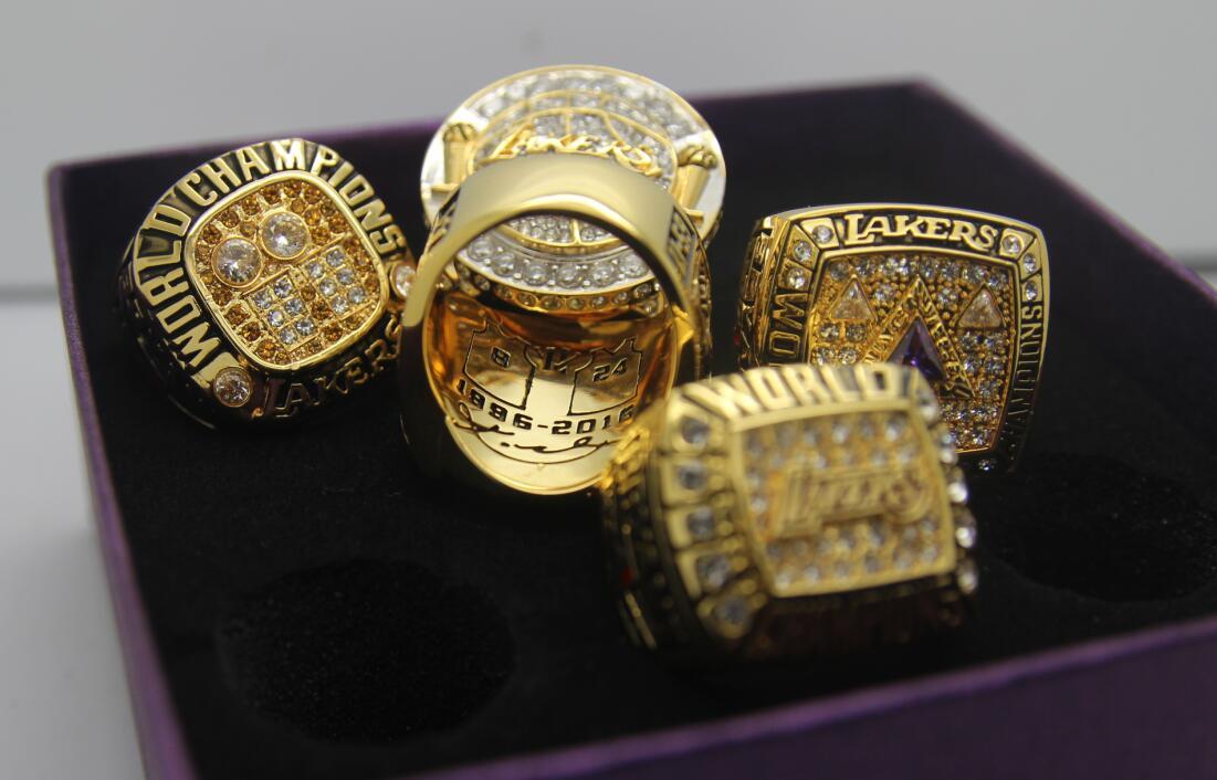 Los Angeles Lakers NBA Championship Ring Set (2000, 2001, 2002, 2009, 2010) - Premium Series