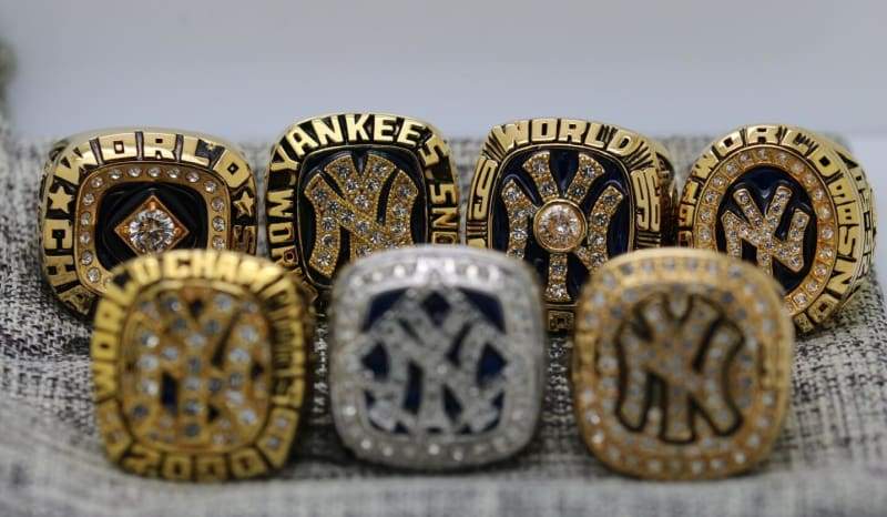 New York Yankees World Series Ring Set of 7 (1977, 1978, 1996, 1998, 1999, 2000, 2009) - Premium Series