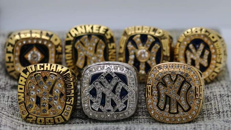 New York Yankees World Series Ring Set of 7 (1977, 1978, 1996, 1998, 1999, 2000, 2009) - Premium Series