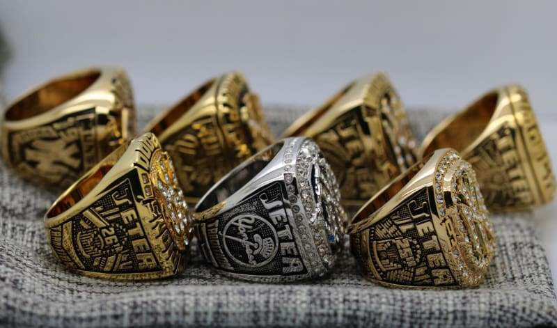 New York Yankees World Series Ring Set of 7 (1977, 1978, 1996, 1998, 1999, 2000, 2009) - Premium Series