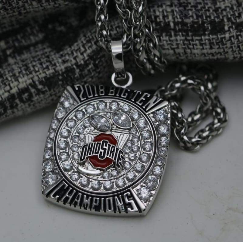 Ohio State Buckeyes Big 10 Rose Bowl Championship Pendant Necklace (2018) - Premium Series