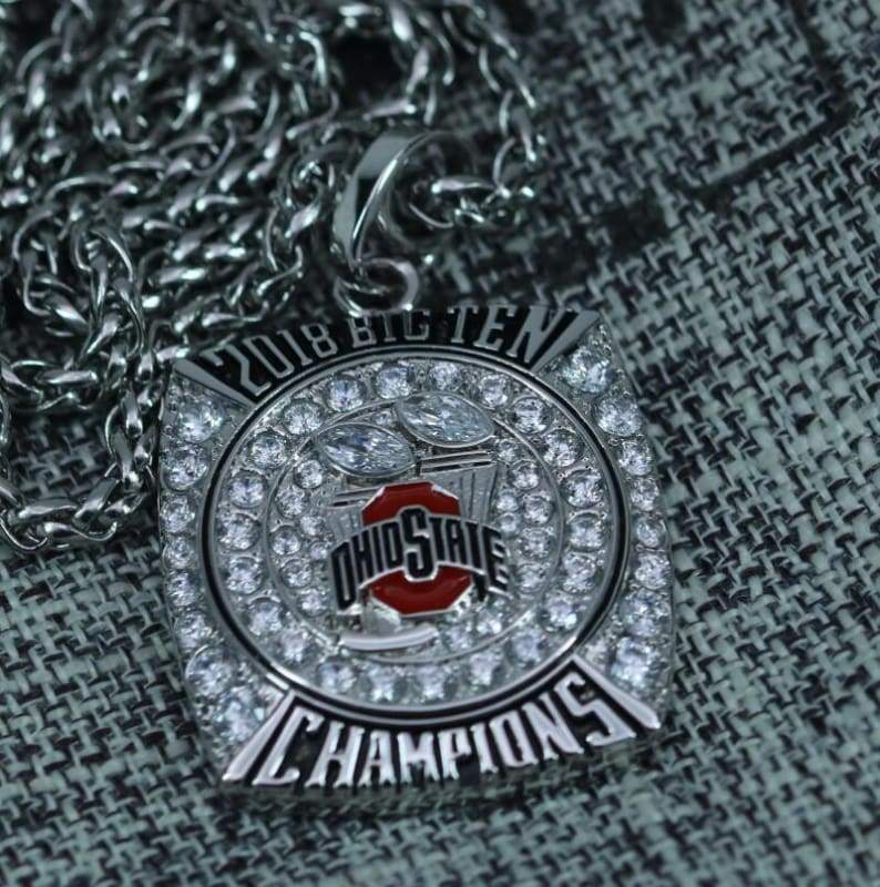 Ohio State Buckeyes Big 10 Rose Bowl Championship Pendant Necklace (2018) - Premium Series