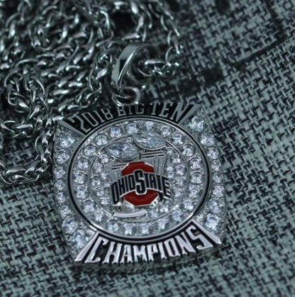 Ohio State Buckeyes Big 10 Rose Bowl Championship Pendant Necklace (2018) - Premium Series