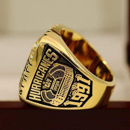 Miami Hurricanes College Football National Championship Ring (1991) - Premium Series
